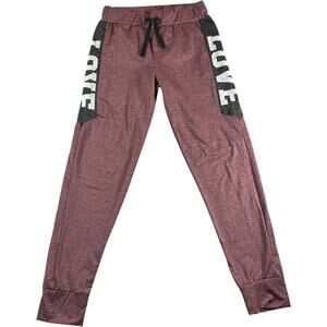 Supernova Yoga Running Gym Women's Heather Red Joggers - Size: Large